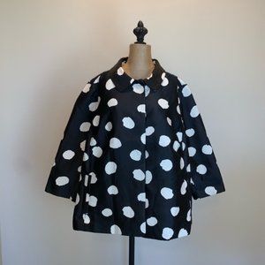 Talbots plus size Polka dot 3/4 sleeve jacket 3522
